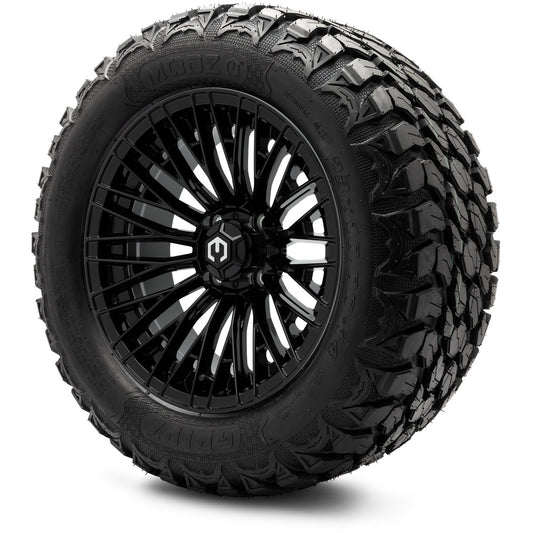 MODZ® 14" Reaper Glossy Black Wheels & Off-Road Tires Combo (MODZ Gripz 23x10-14)