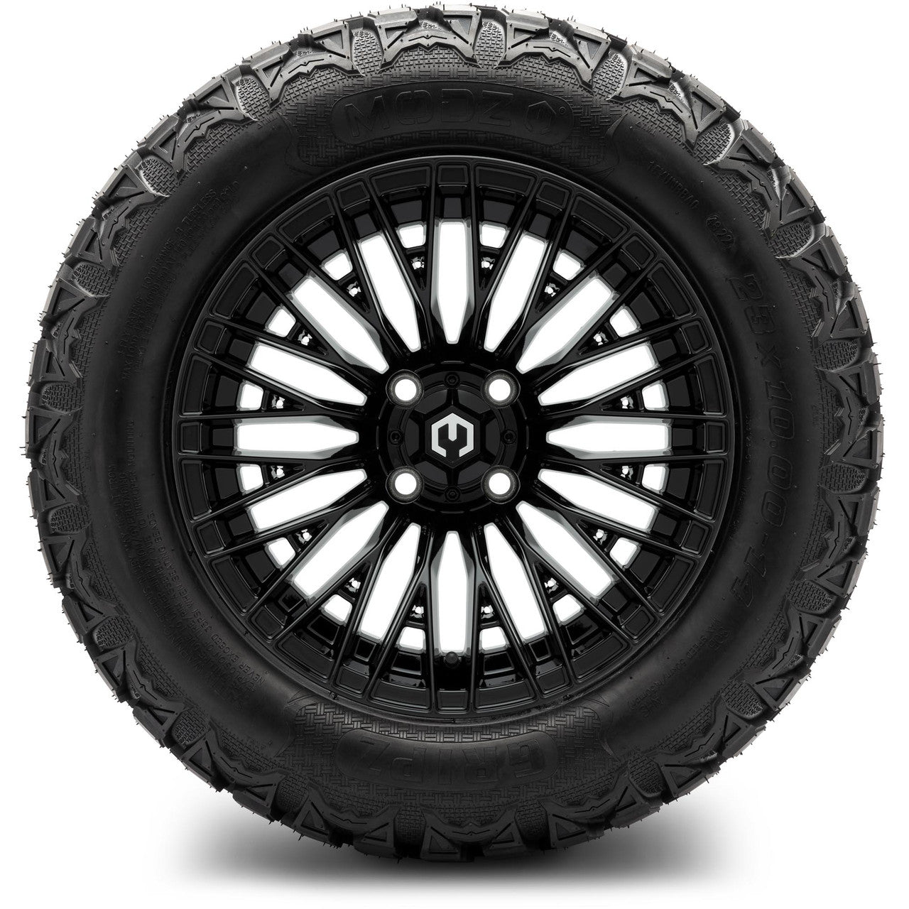 MODZ® 14" Reaper Glossy Black Wheels & Off-Road Tires Combo (Arisun X-Armory All-Terrain 23x10-14 Radial)