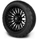 MODZ® 14" Reaper Glossy Black Wheels & Street Tires Combo (MODZ Guardian 205/30-14)