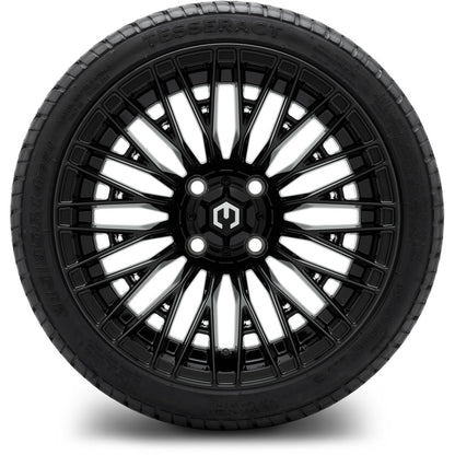 MODZ® 14" Reaper Glossy Black Wheels & Street Tires Combo (MODZ Street Fox Radial 23x10-14)