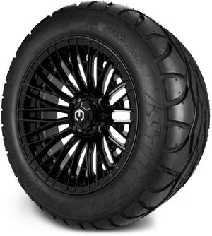 MODZ® 14" Reaper Glossy Black Wheels & Street Tires Combo (MODZ Street Fox Radial 23x10-14)