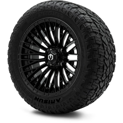 MODZ® 14" Reaper Glossy Black Wheels & Off-Road Tires Combo (Arisun X-Armory All-Terrain 23x10-14 Radial)