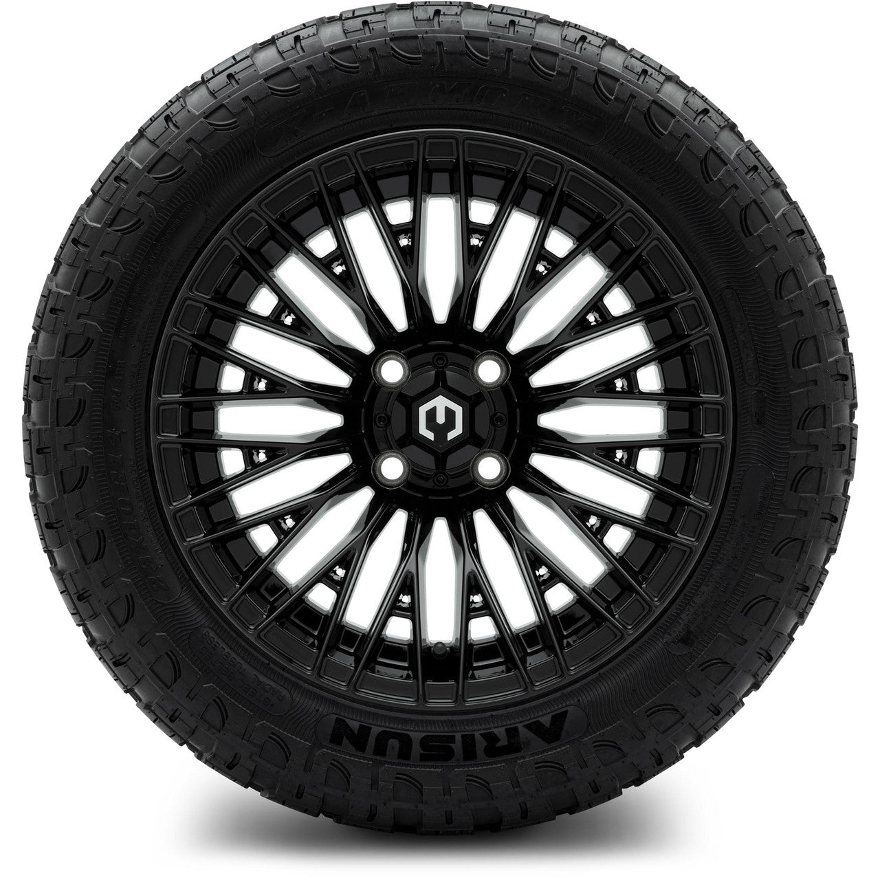 MODZ® 14" Reaper Glossy Black Wheels & Off-Road Tires Combo (Arisun X-Armory All-Terrain 23x10-14 Radial)