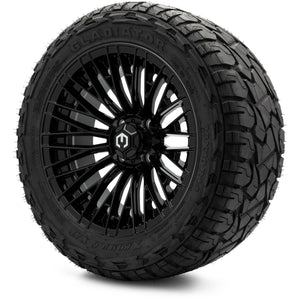 MODZ® 14" Reaper Glossy Black Wheels & Off-Road Tires Combo (Xcomp Gladiator 23-10-14 Radial)
