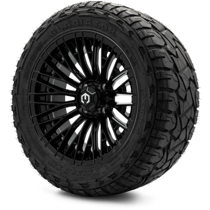 MODZ® 14" Reaper Glossy Black Wheels & Off-Road Tires Combo (Arisun X-Armory All-Terrain 23x10-14 Radial)