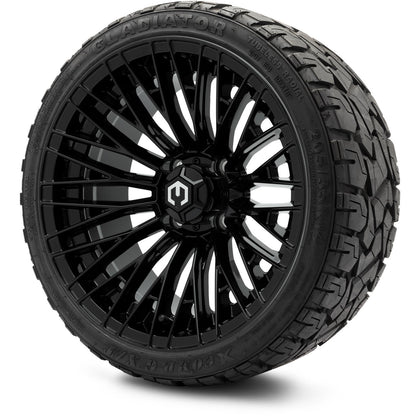 MODZ® 14" Reaper Glossy Black Wheels & Off-Road Tires Combo (Arisun X-Trail All-Terrain 23x10-14)