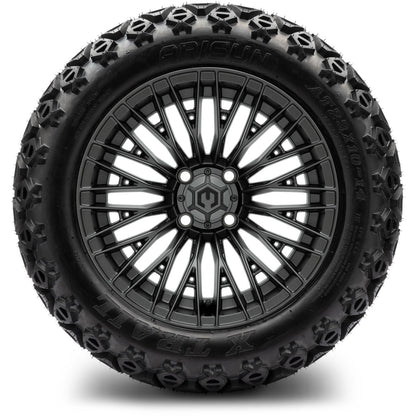 MODZ® 14" Reaper Titanium Gunmetal Wheels & Off-Road Tires Combo (Xcomp Gladiator 23-10-14 Radial)