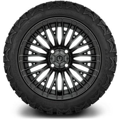 MODZ® 14" Reaper Titanium Gunmetal Wheels & Off-Road Tires Combo (Xcomp Gladiator 23-10-14 Radial)
