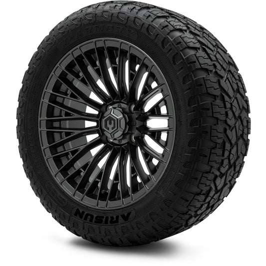 MODZ® 14" Reaper Titanium Gunmetal Wheels & Off-Road Tires Combo (Arisun X-Armory All-Terrain 23x10-14 Radial)