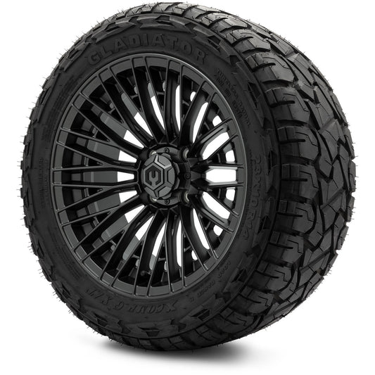 MODZ® 14" Reaper Titanium Gunmetal Wheels & Off-Road Tires Combo (Xcomp Gladiator 23-10-14 Radial)