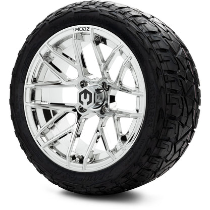 MODZ® 15" Matrix Chrome Wheels & Off-Road Tires Combo (Arisun X-Armory Steel Belted Radial 23x10-15)