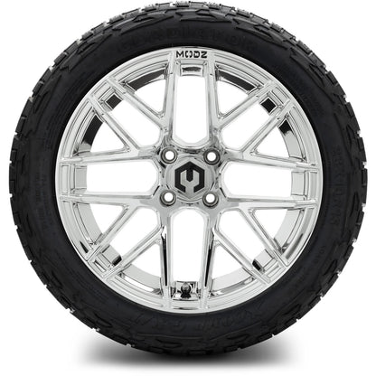 MODZ® 15" Matrix Chrome Wheels & Off-Road Tires Combo (Arisun X-Armory Steel Belted Radial 23x10-15)