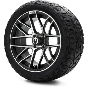 MODZ® 15" Matrix Machined Black Wheels & Off-Road Tires Combo (Xcomp Gladiator Steel Belted Radial 23x10-15)