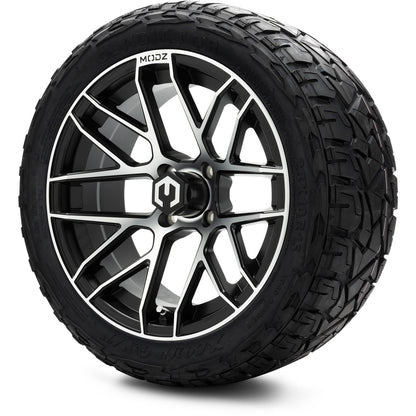 MODZ® 15" Matrix Machined Black Wheels & Off-Road Tires Combo (Arisun X-Trail All-Terrain 23x10-15)