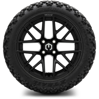 MODZ® 15" Matrix Matte Black Wheels & Off-Road Tires Combo (Arisun X-Trail All-Terrain 23x10-15)