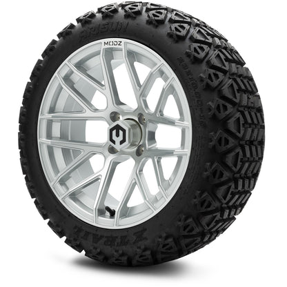 MODZ® 15" Matrix Silver Wheels & Off-Road Tires Combo (Arisun X-Trail All-Terrain 23x10-15)