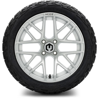 MODZ® 15" Matrix Silver Wheels & Off-Road Tires Combo (Arisun X-Trail All-Terrain 23x10-15)