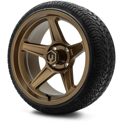 MODZ® 15" Drift Matte Bronze Wheels & Street Tires Combo (Odyssey Tesseract Steel-Belted Radial 215/35-R15)