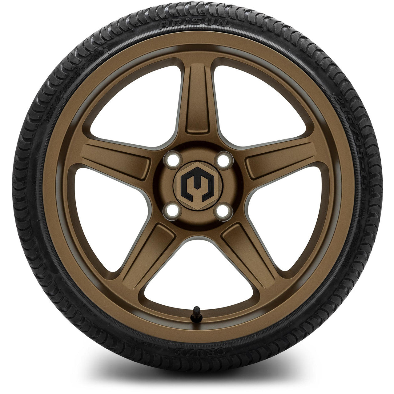 MODZ® 15" Drift Matte Bronze Wheels & Street Tires Combo (Odyssey Tesseract Steel-Belted Radial 215/45-R15)