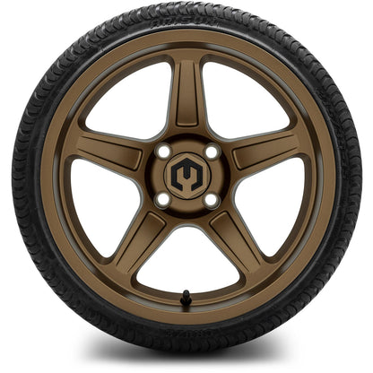 MODZ® 15" Drift Matte Bronze Wheels & Street Tires Combo (Odyssey Tesseract Steel-Belted Radial 215/45-R15)