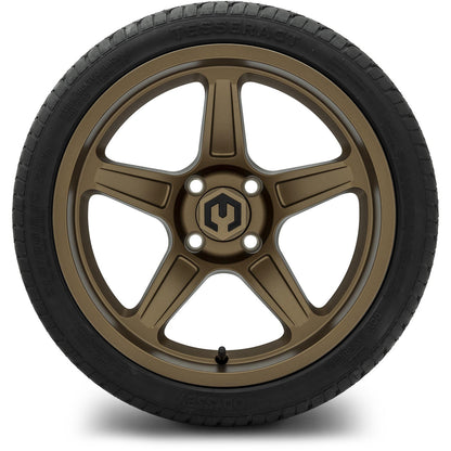 MODZ® 15" Drift Matte Bronze Wheels & Street Tires Combo (Odyssey Tesseract Steel-Belted Radial 215/45-R15)
