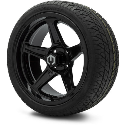 MODZ® 15" Drift Glossy Black Wheels & Street Tires Combo (Arisun Cruze 215/35-15)