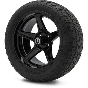 MODZ® 15" Drift Glossy Black Wheels & Off-Road Tires Combo (Arisun X-Armory Steel Belted Radial 23x10-15)