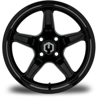 MODZ® 15" Drift Glossy Black Wheels & Off-Road Tires Combo (Arisun X-Trail All-Terrain 23x10-15)