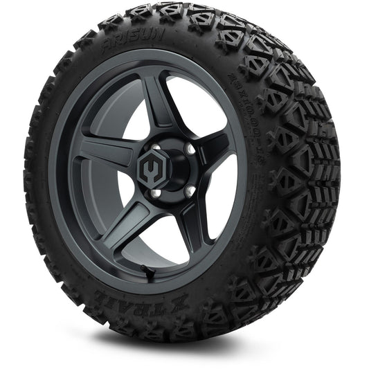 MODZ® 15" Drift Gunmetal Wheels & Off-Road Tires Combo (Arisun X-Trail All-Terrain 23x10-15)
