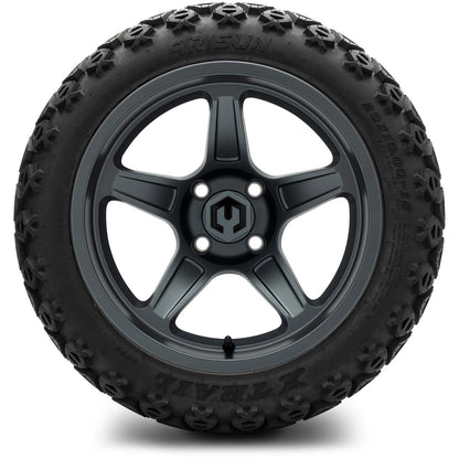 MODZ® 15" Drift Gunmetal Wheels & Off-Road Tires Combo (Arisun X-Armory Steel Belted Radial 23x10-15)