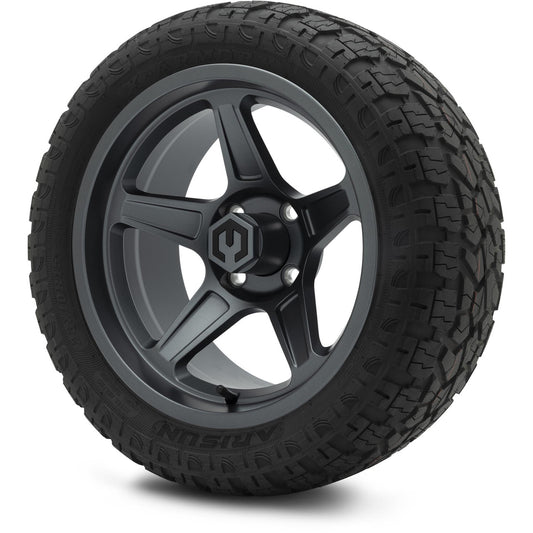 MODZ® 15" Drift Gunmetal Wheels & Off-Road Tires Combo (Arisun X-Armory Steel Belted Radial 23x10-15)