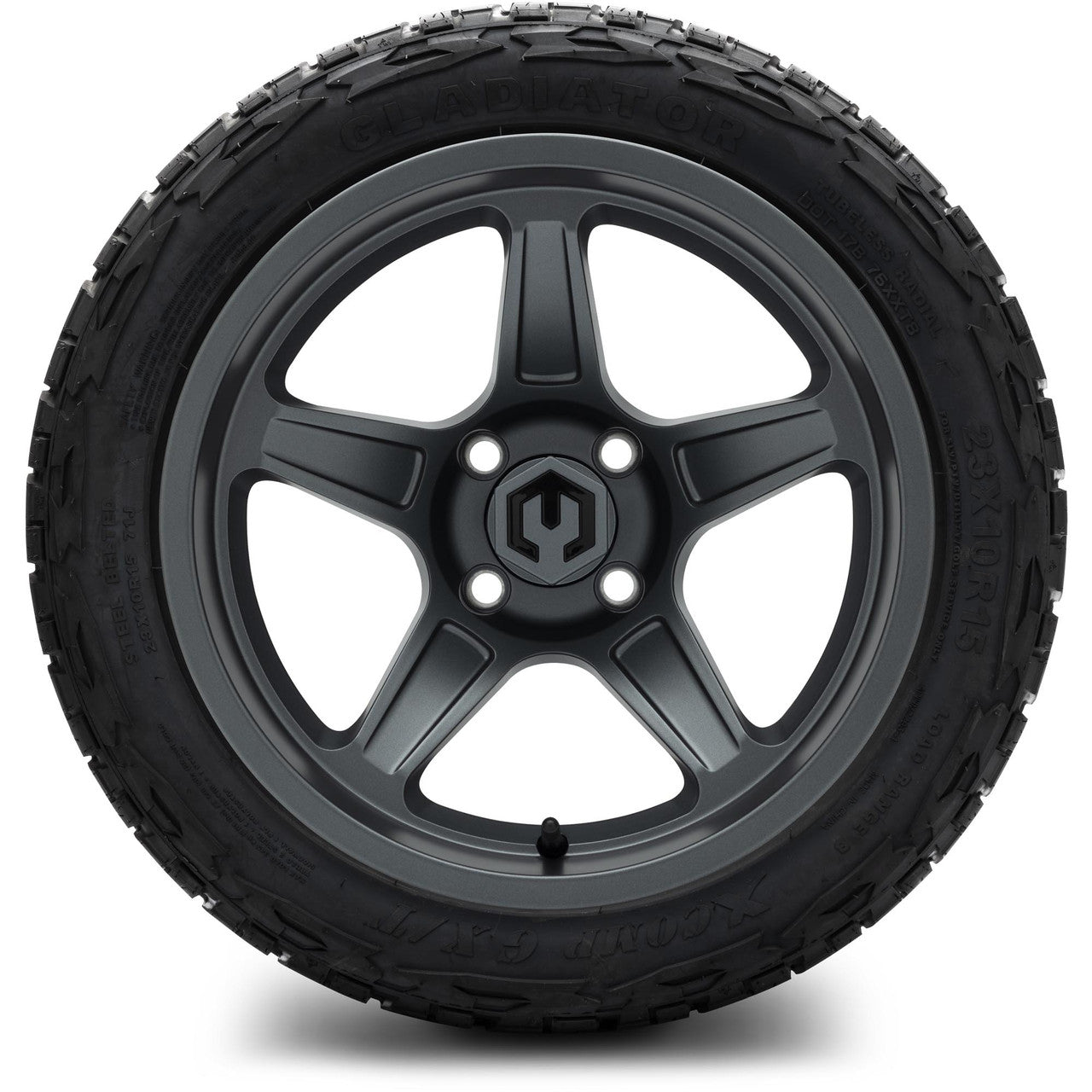 MODZ® 15" Drift Gunmetal Wheels & Off-Road Tires Combo (Arisun X-Armory Steel Belted Radial 23x10-15)