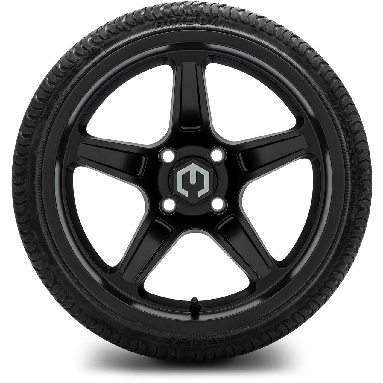 MODZ® 15" Drift Matte Black Wheels & Street Tires Combo (Arisun Cruze 215/35-15)