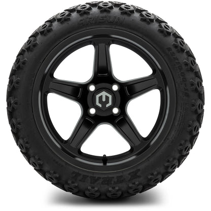 MODZ® 15" Drift Matte Black Wheels & Off-Road Tires Combo (Arisun X-Trail All-Terrain 23x10-15)