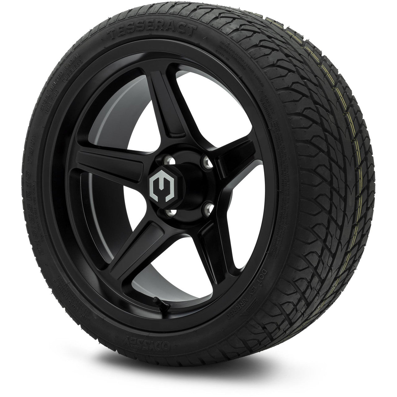 MODZ® 15" Drift Matte Black Wheels & Street Tires Combo (Arisun Cruze 215/35-15)