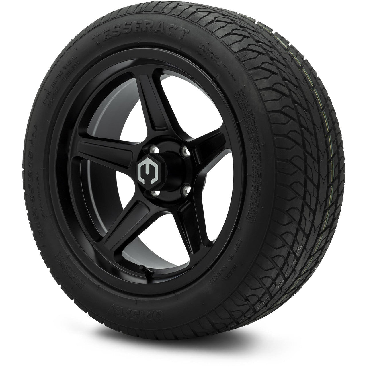 MODZ® 15" Drift Matte Black Wheels & Street Tires Combo (Arisun Cruze 215/35-15)