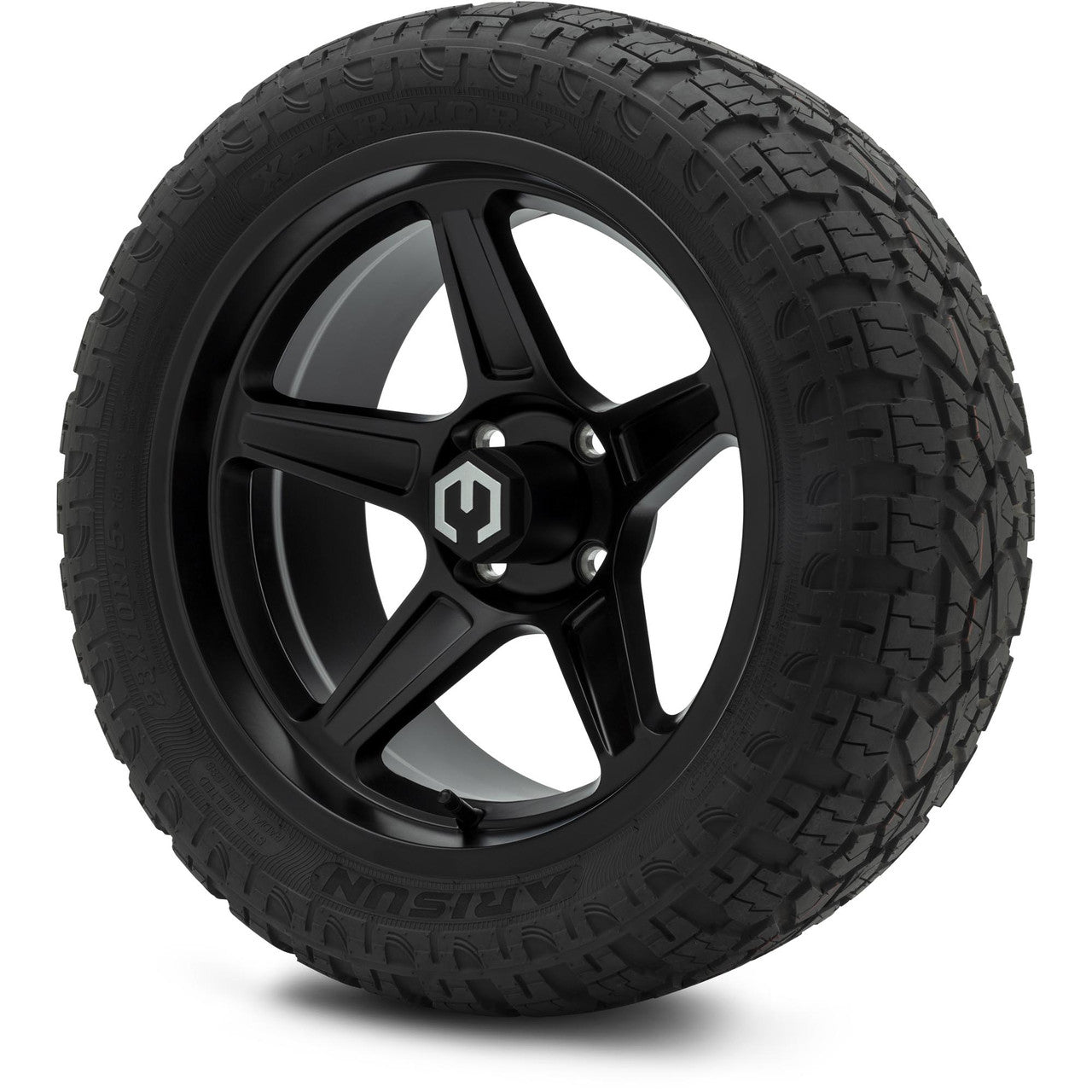 MODZ® 15" Drift Matte Black Wheels & Off-Road Tires Combo (Xcomp Gladiator Steel Belted Radial 23x10-15)