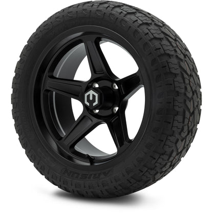 MODZ® 15" Drift Matte Black Wheels & Off-Road Tires Combo (Xcomp Gladiator Steel Belted Radial 23x10-15)