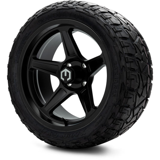MODZ® 15" Drift Matte Black Wheels & Off-Road Tires Combo (Xcomp Gladiator Steel Belted Radial 23x10-15)