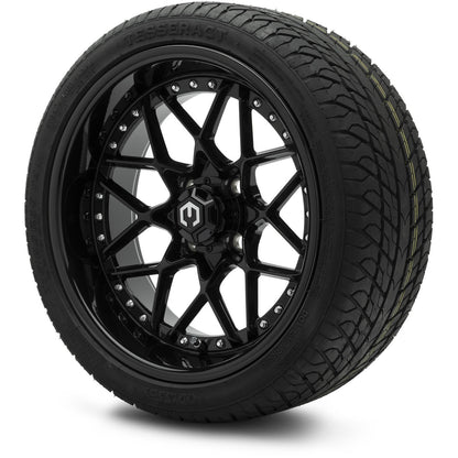 MODZ® 15" Formula Glossy Black Wheels & Street Tires Combo (Arisun Cruze 215/35-15)