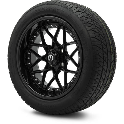 MODZ® 15" Formula Glossy Black Wheels & Street Tires Combo (Arisun Cruze 215/35-15)