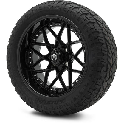 MODZ® 15" Formula Glossy Black Wheels & Off-Road Tires Combo (Xcomp Gladiator Steel Belted Radial 23x10-15)