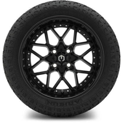 MODZ® 15" Formula Glossy Black Wheels & Off-Road Tires Combo (Arisun X-Armory Steel Belted Radial 23x10-15)