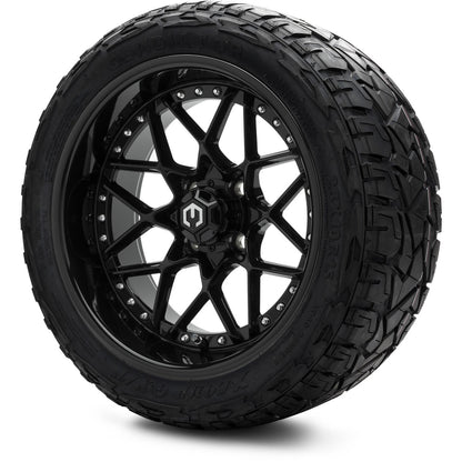 MODZ® 15" Formula Glossy Black Wheels & Off-Road Tires Combo (Arisun X-Trail All-Terrain 23x10-15)