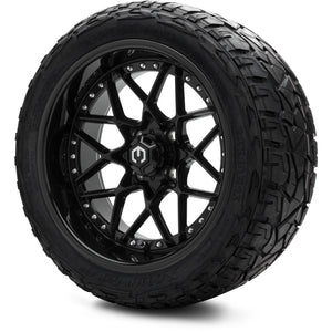 MODZ® 15" Formula Glossy Black Wheels & Off-Road Tires Combo (Xcomp Gladiator Steel Belted Radial 23x10-15)