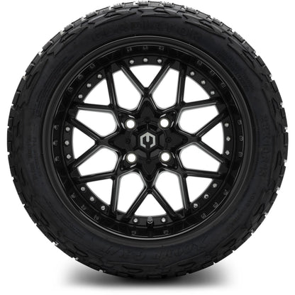 MODZ® 15" Formula Glossy Black Wheels & Off-Road Tires Combo (Arisun X-Armory Steel Belted Radial 23x10-15)