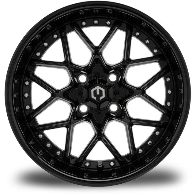 MODZ® 15" Formula Glossy Black Wheels & Off-Road Tires Combo (Xcomp Gladiator Steel Belted Radial 23x10-15)