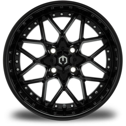 MODZ® 15" Formula Glossy Black Wheels & Off-Road Tires Combo (Arisun X-Trail All-Terrain 23x10-15)