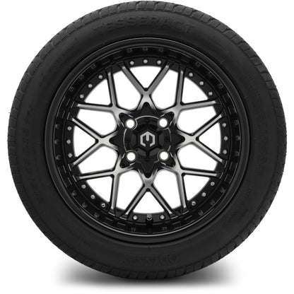 MODZ® 15" Formula Machined Black Wheels & Street Tires Combo (Arisun Cruze 215/35-15)