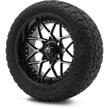 MODZ® 15" Formula Machined Black Wheels & Off-Road Tires Combo (Arisun X-Trail All-Terrain 23x10-15)
